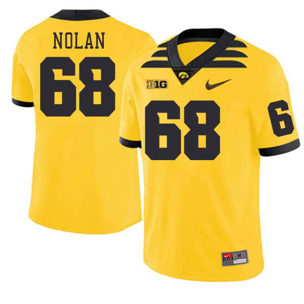 Men #68 Will Nolan Iowa Hawkeyes College Football Jerseys Stitched-Gold